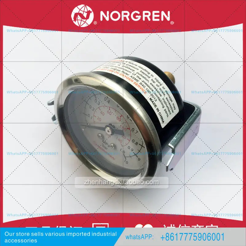 18-015-857 압력 게이지 NORGREN 18-013-857 클램프 로드가 표면형 10바 고정형 50mm