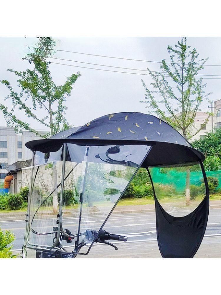 전동 오토바이 차양막 대형 우산형 비가림 바람막이 스쿠터 이동수단 커버 - 상세 이미지 3