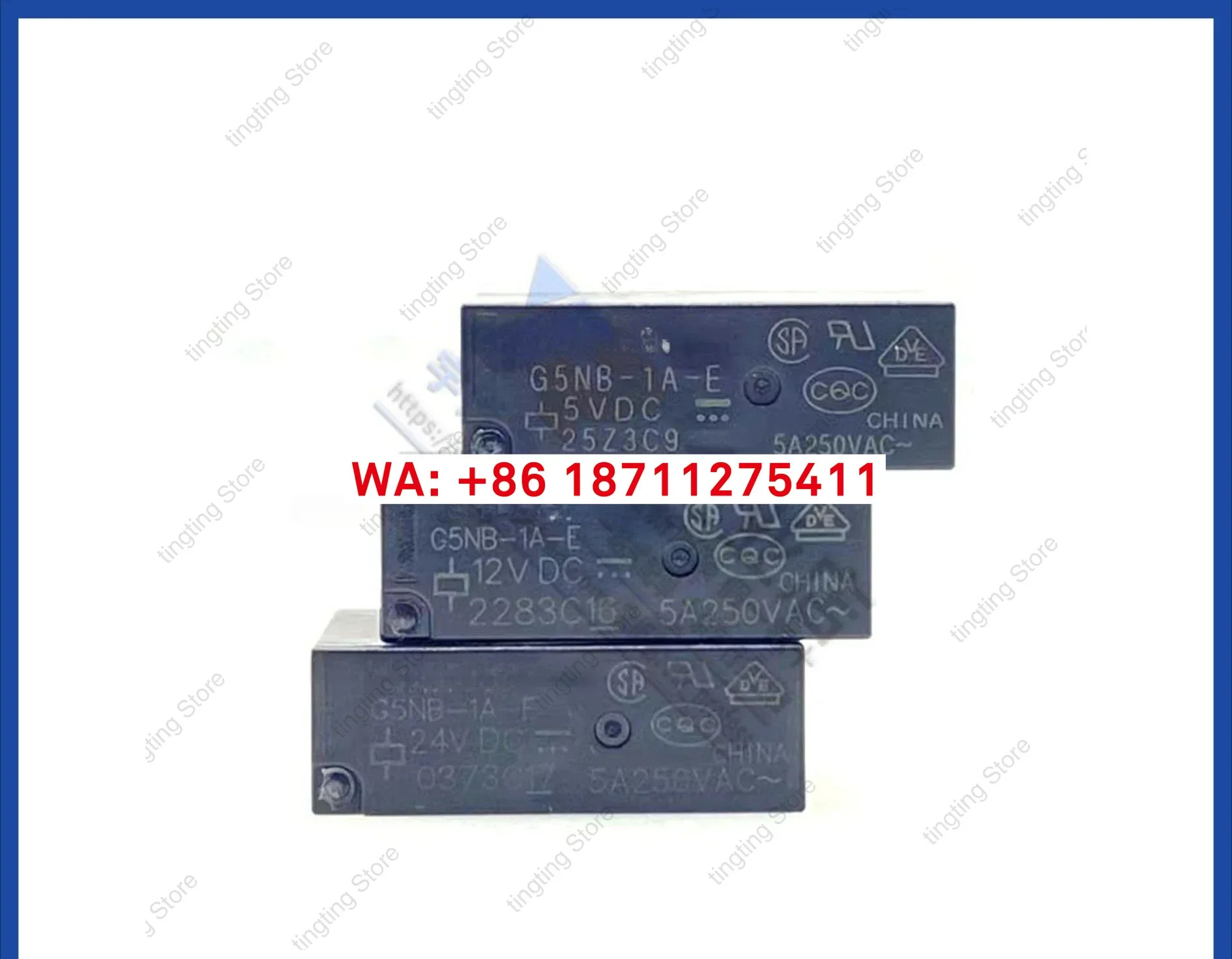 20개 릴레이 G5NB-1A 1A-E-5VDC 12VDC 24VDC DC12V HF46F 5A