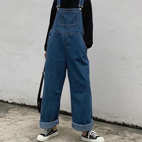 데일리 여성 오버롤 팬츠 캐주얼 여성 데님 멜빵 바지 점프 - 상품 이미지