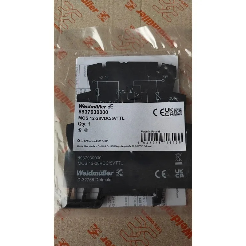 오리지널 Weidmller TTL 신호 릴레이 MOS 12-28VDC/5V 8937930000