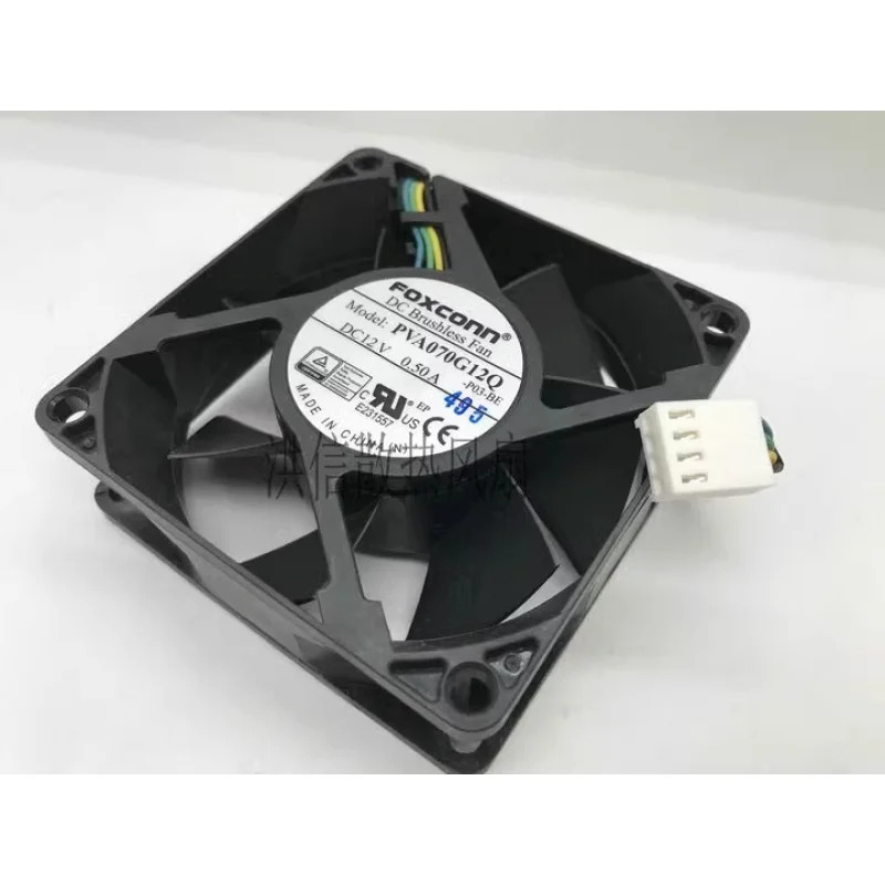 C FOXCONN 팬PVA070G12Q DC12V 0.50A 7025 7cm 4선 PWM