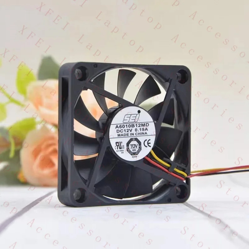 SEI A6010B12MD DC12V 0.19A 6CM 6010 듀얼 볼 CPU냉각팬C