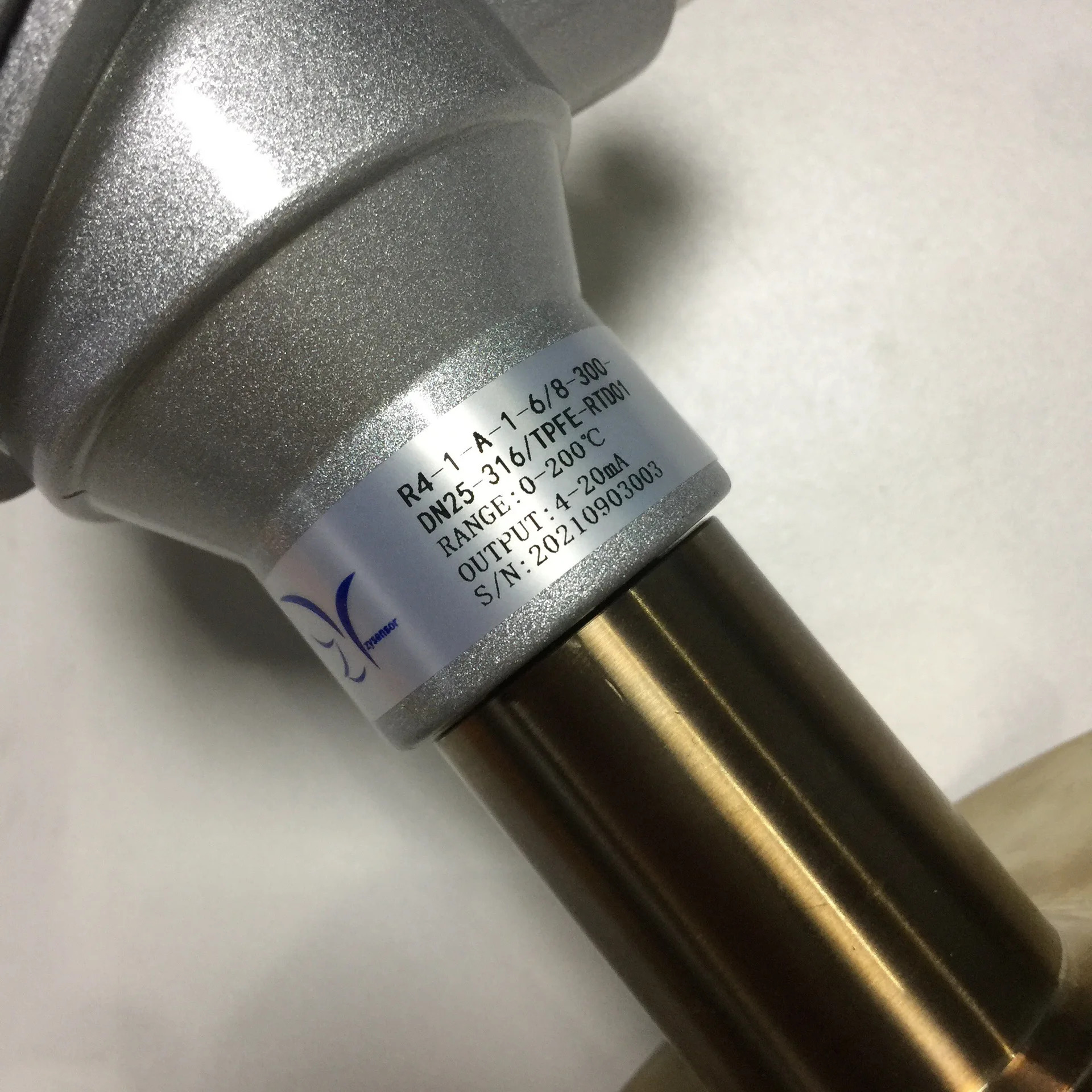 ZYSENSOR 온도 센서 프로브 로드 라이닝 TPFE DN25 플랜지 4-20 0-200  길이 선택 가능