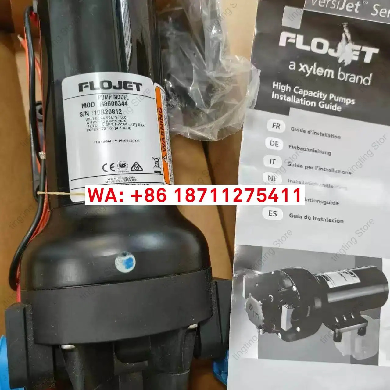 FLOJET R8600344 19B20812 24V10A 미국전기 다이어프램 펌프 액세서리
