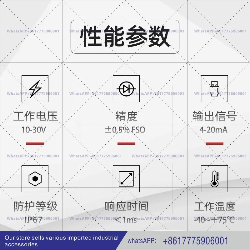 멤브레스트레게이지 압력센서 트랜스미터 KS-E-E-Z-B04C-M-V-530