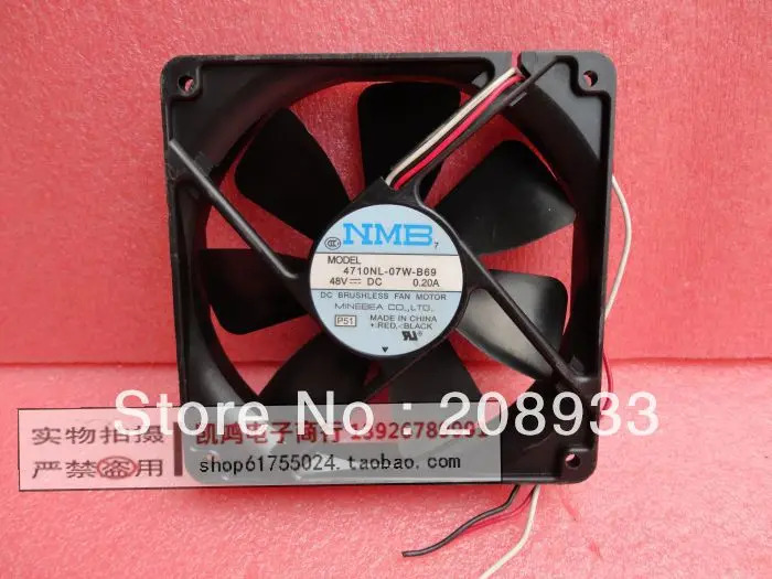 NMB 4710NL-07W-B59 48V 0.20A 112cm 3선 인버터 팬