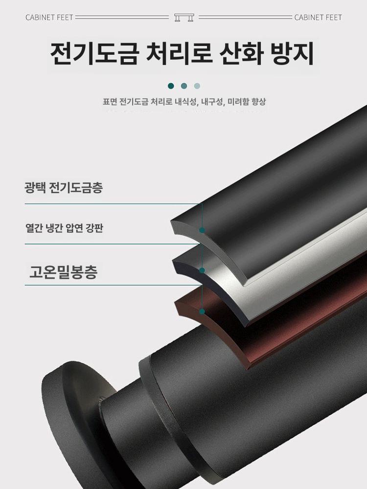 쇼파다리 스텐 받침대 8 의자 가구 발통 소파 높이조절 12-18cm A - 상세 이미지 5