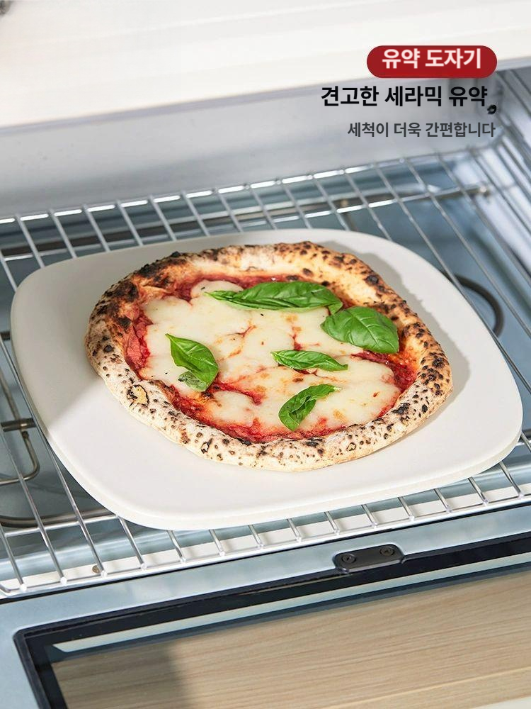 프리미엄 베이킹 슬레이트 피자 스톤 화덕 오븐 트레이 요리 그릴 사각 내열 - 상세 이미지 4