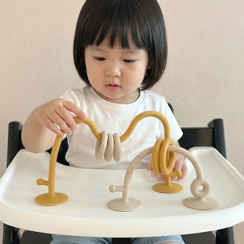 빌랑 아기 흡착 장난감 실리콘 링 하이체어 딸랑이 이미지 8