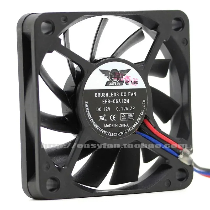 JFG 신형 동위펑 DWPH EFB-06A12M 6010 dc12V 0.17A 저소음 냉각팬