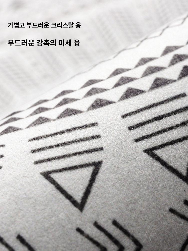 원형카페트 북유럽러그 방수 포인트러그 인디언 스타일 (화이트 트레이닝) 120cm - 상세 이미지 4