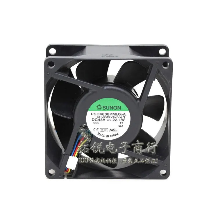 SUNON PSD4808PMBX-A 8038 48V 22.1W 0.9A 에어 속도 PWM 냉각팬