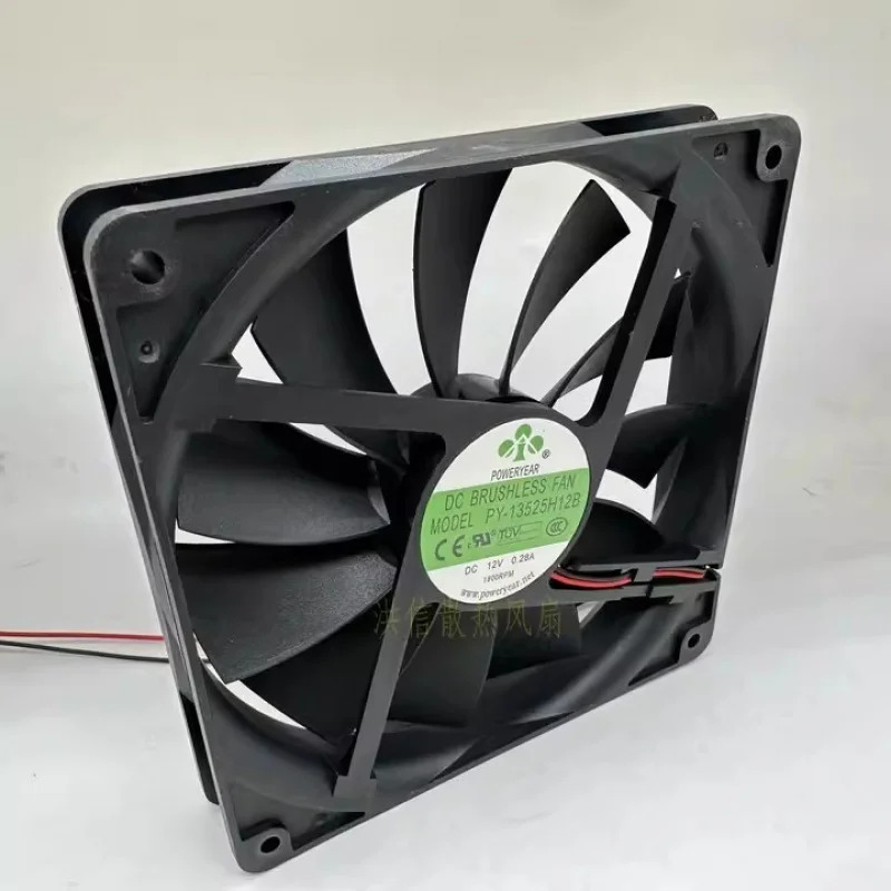 C POWERYEAR 팬PY-13525H12B DC12V 0.28A 135x25MM 2선 냉각팬