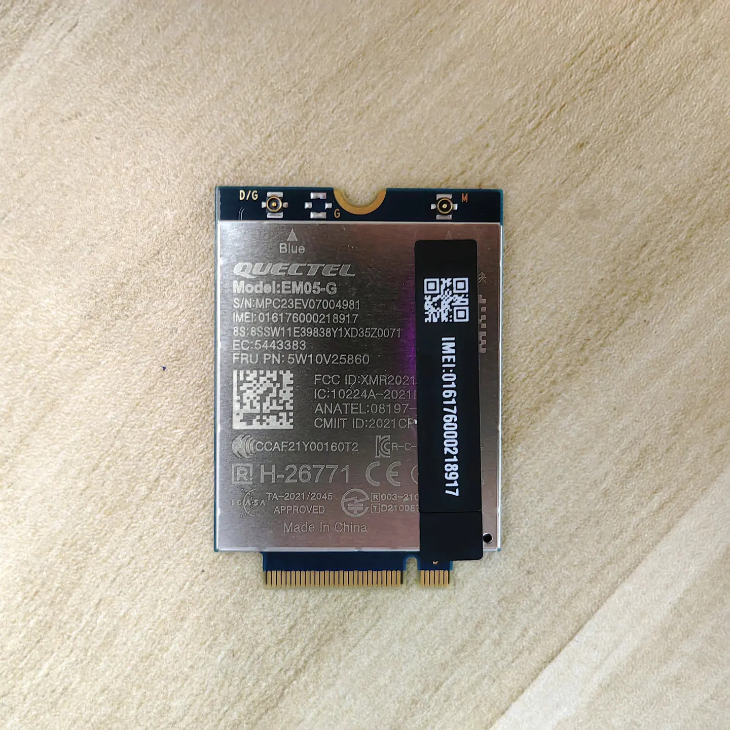 ThinkPad T14 T14s X13 L14 L15 Gen3 4G 모듈 EM05-G 5W10V25860용
