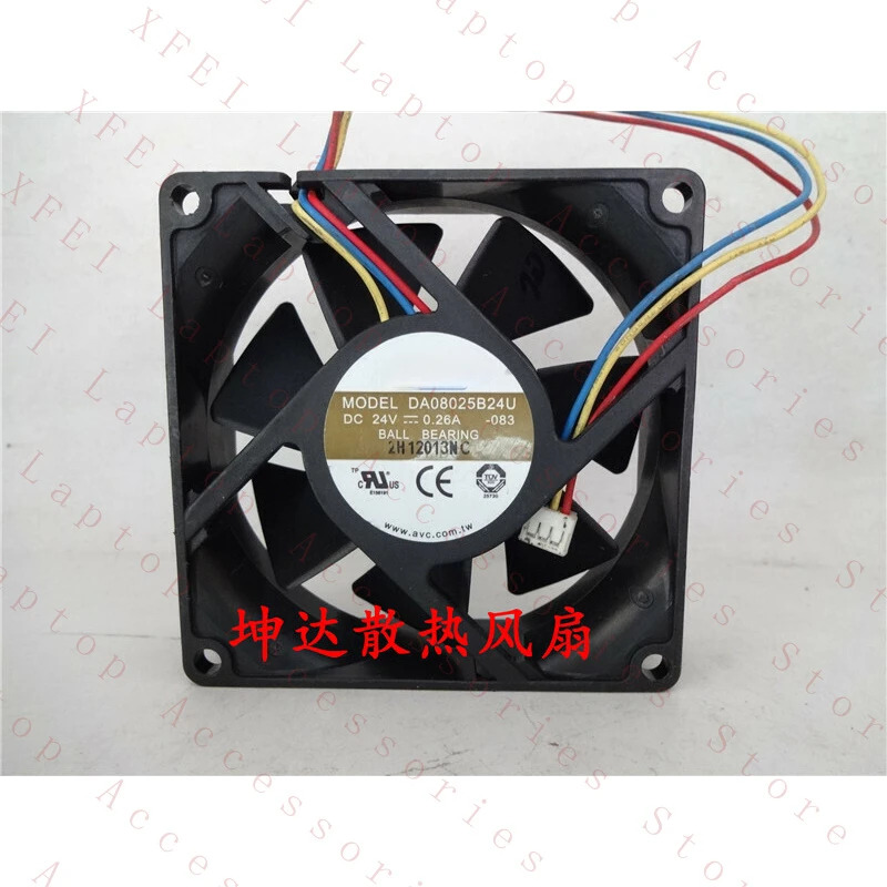 F C DA08025B24U 8025 24V 0.26A 8CM 8 cm 인버터 냉각팬E10