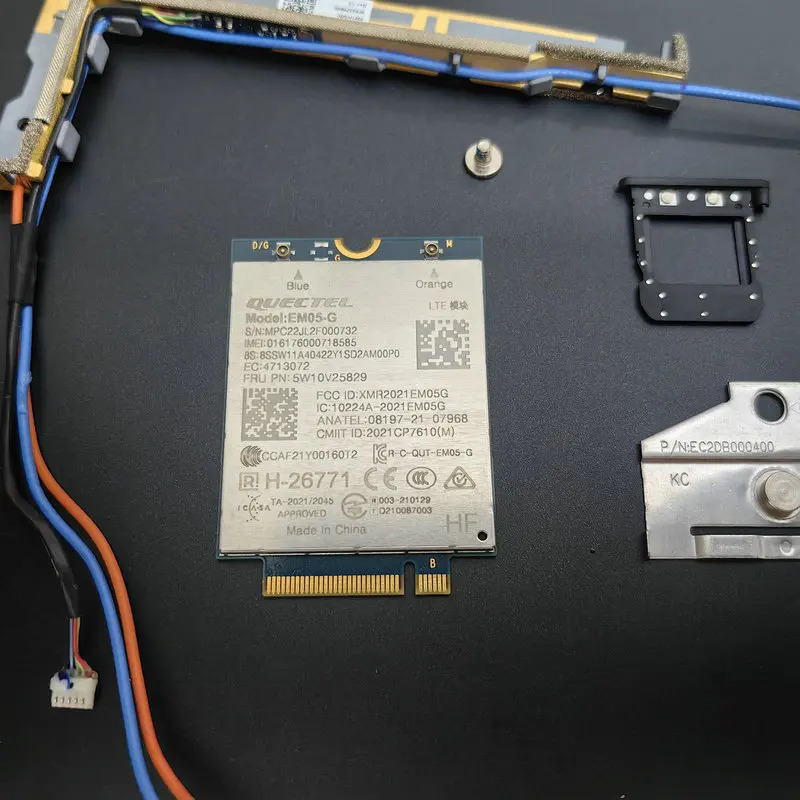 ThinkPad T14s Gen4 안테나경우 Cato EM05-G 4G 모듈 세트