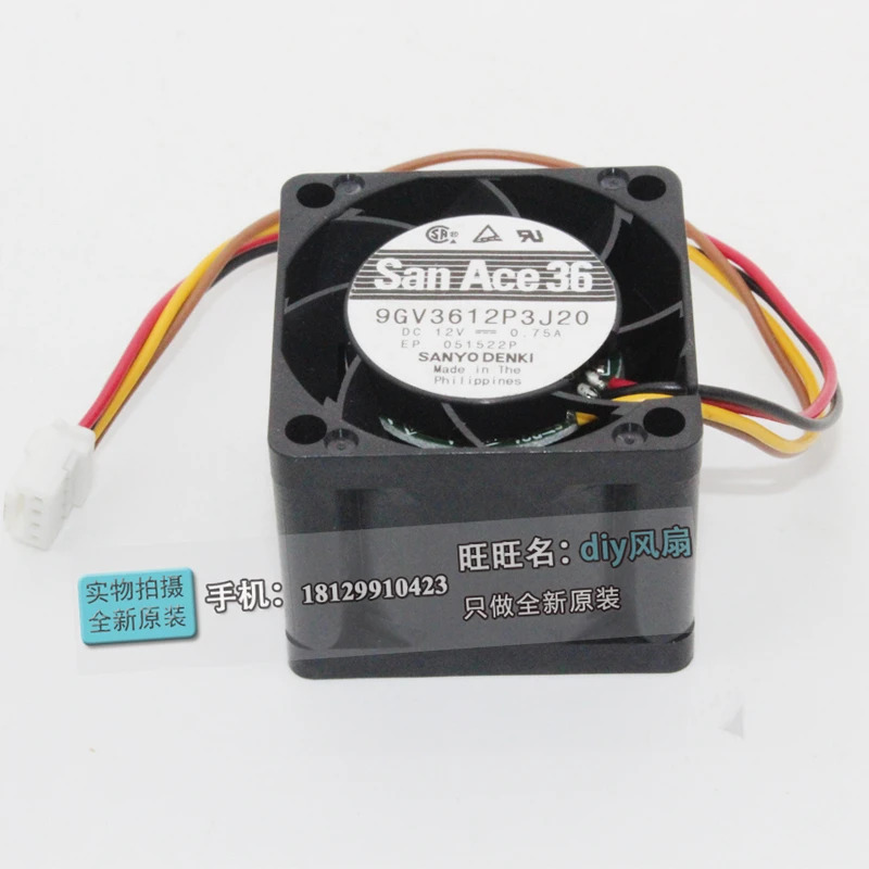 JFG 산요 덴키 산 에이스 9GV3612P3J20 3628 12V 0.75A 3.6CM 냉각팬