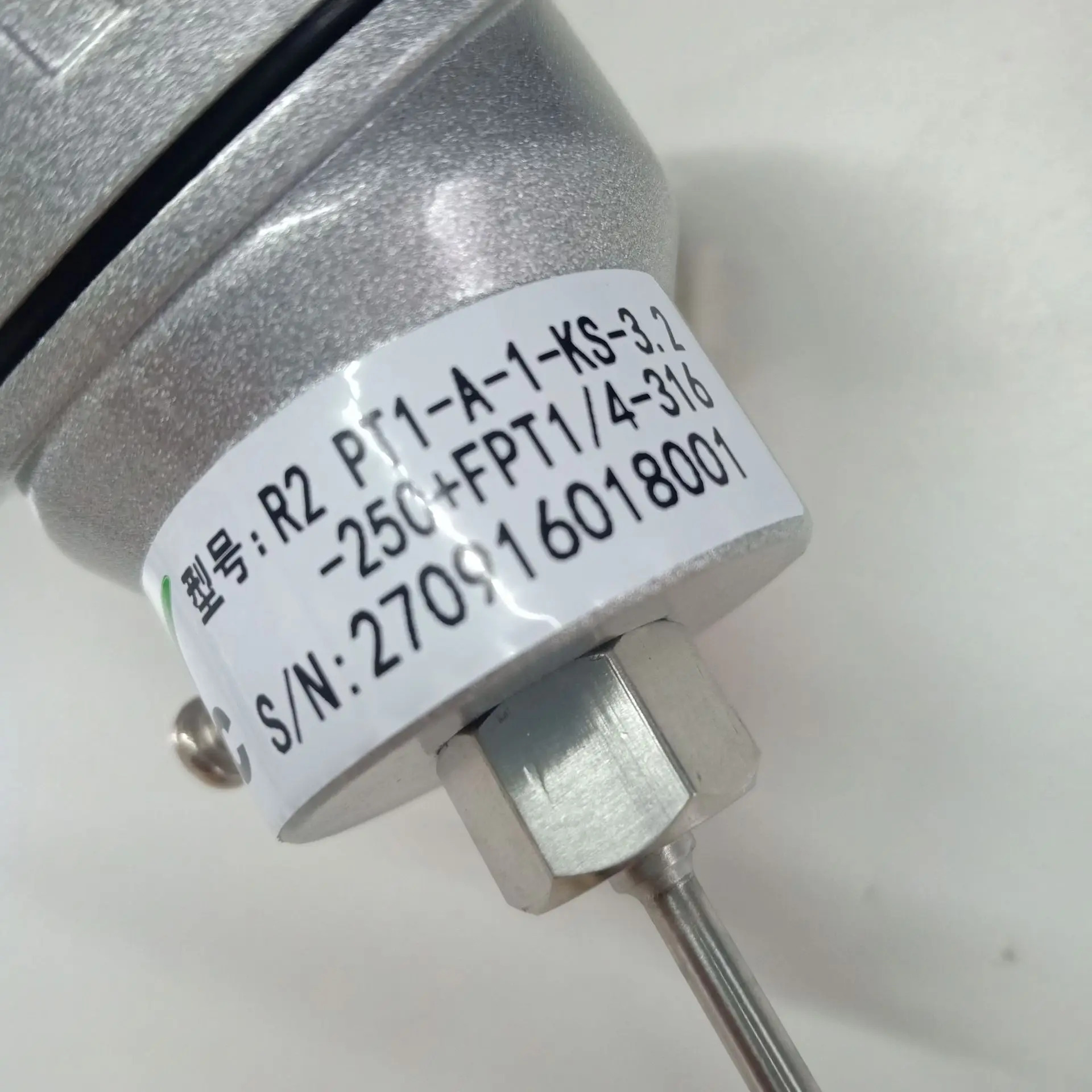 대만 EYC 온도 센서 파이프 직경 3.2MM 길이 250MM 이동식 나사 1/4 316 재질