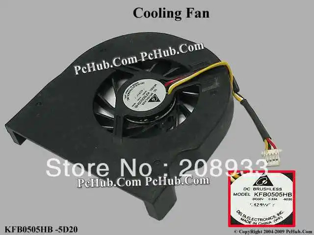 델타 KFB0505HB-5D20 5V 0.33A 노트북 팬