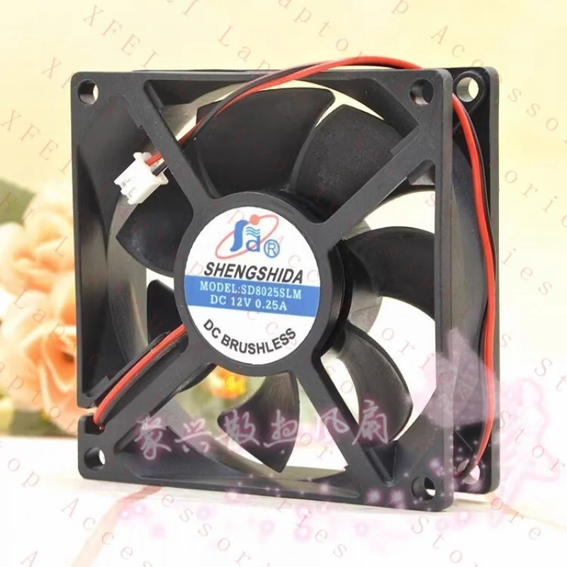 C SD8025SLM DC12V 0.25A 8CM 8025 2선식 냉각팬
