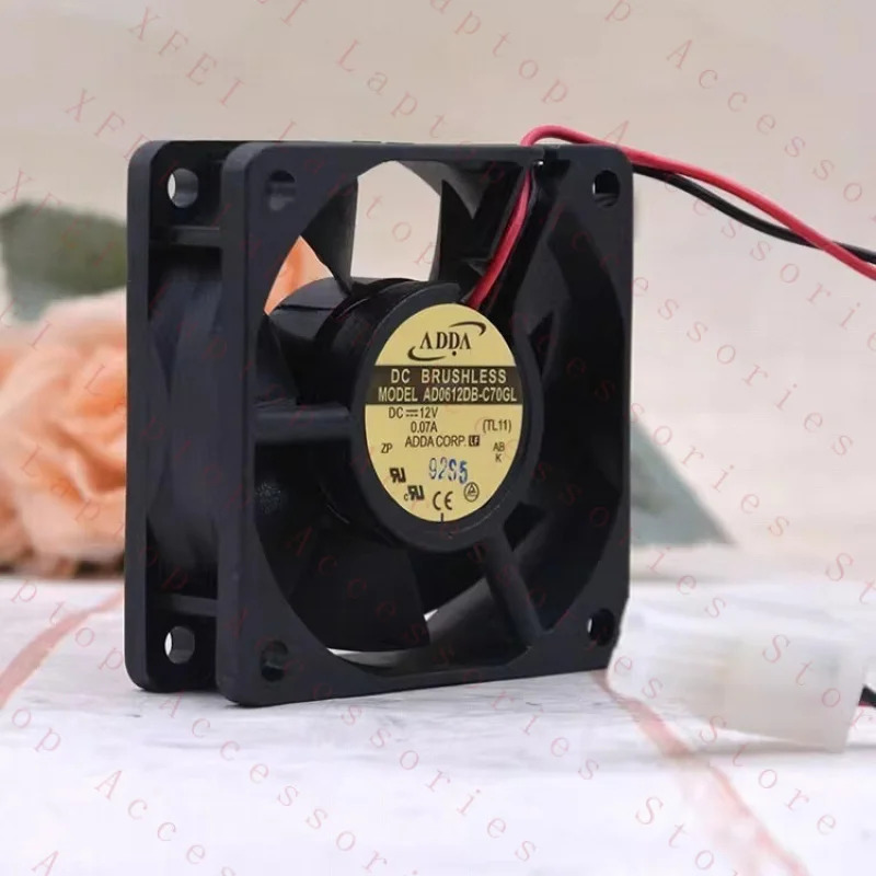 C AD0612DB-C70GL DC12V 0.07A 6020 6CM 냉각팬