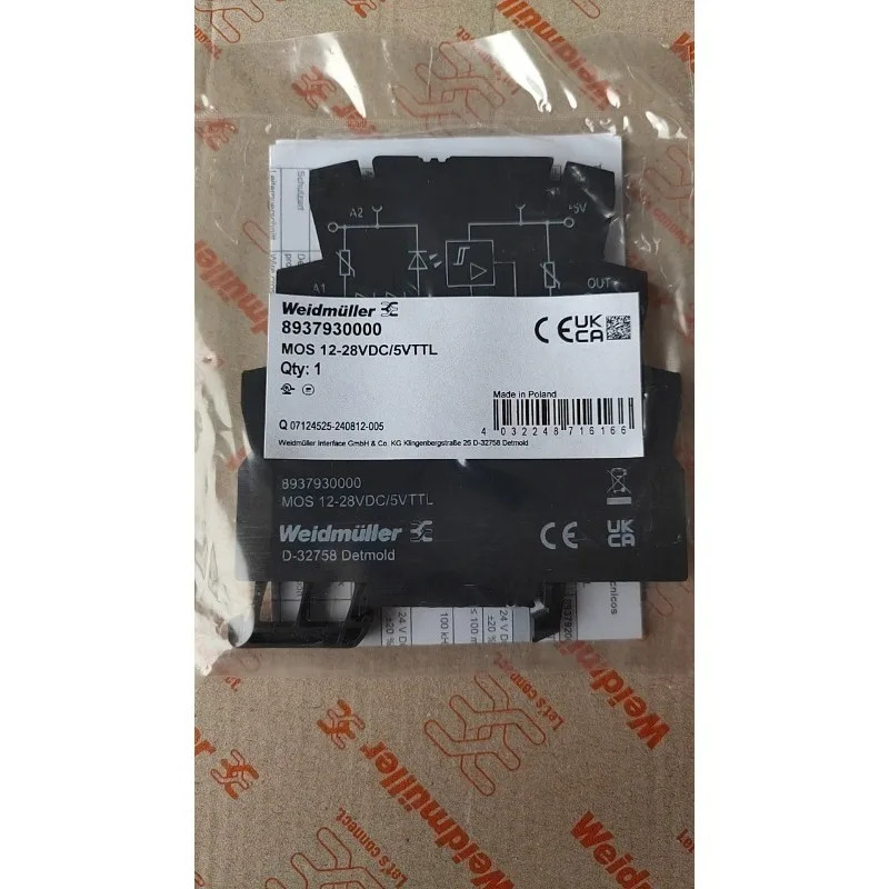 오리지널 Weidmller TTL 신호 릴레이 MOS 12-28VDC/5V 8937930000
