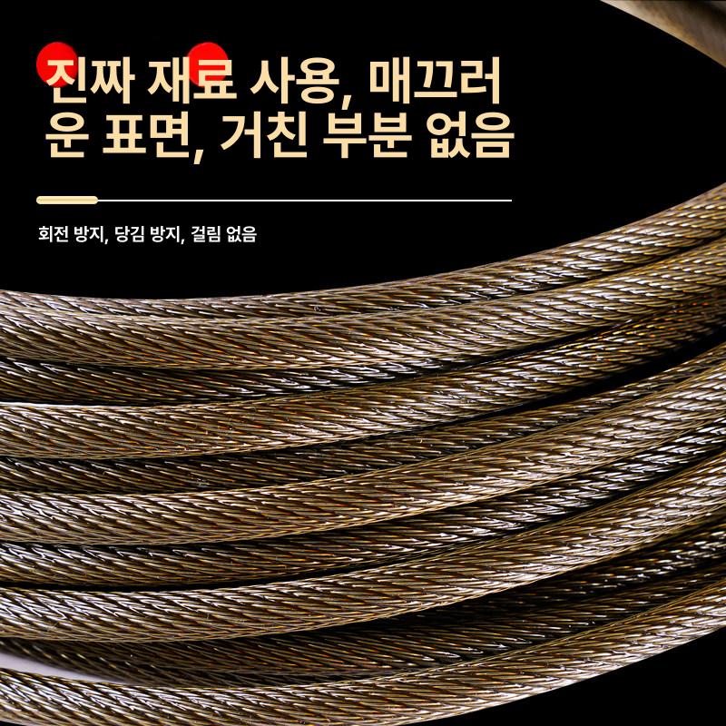회전방지 강철 와이어 호이스트 윈치 로프 견인줄 후크 5mm 대형 후크 6m - 상세 이미지 5