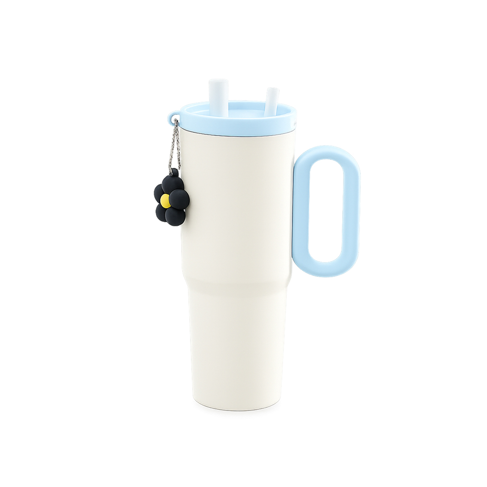 키링 투톤컬러 대용량 빨대텀블러 650ml 손잡이물병 이미지 6