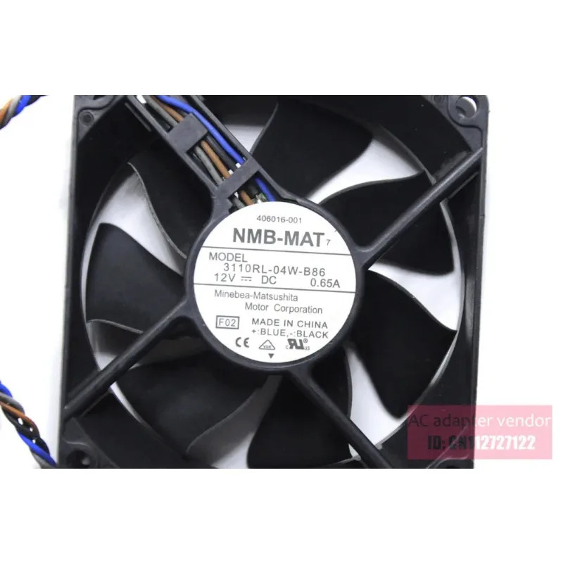 JFG NMB8025 12V 0.65A 3110RL-04W-B86 4선 PWM 팬 온도 조절기