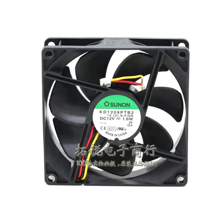 SUNON Kd1209ptb2 9cm 9225 12v 1.6W 저소음 속도 이볼 팬