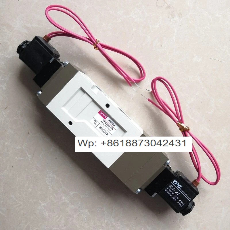 YPC 솔레노이드 밸브 SF6303-IP 미들 씰 DC24V/AC220V 5위치 티형