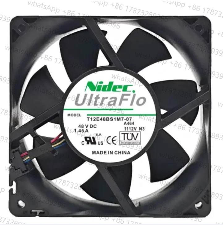 NIDEC T12E48BS1M7-07 A464 48VDC 1.45A 4선 냉각팬쿨링팬