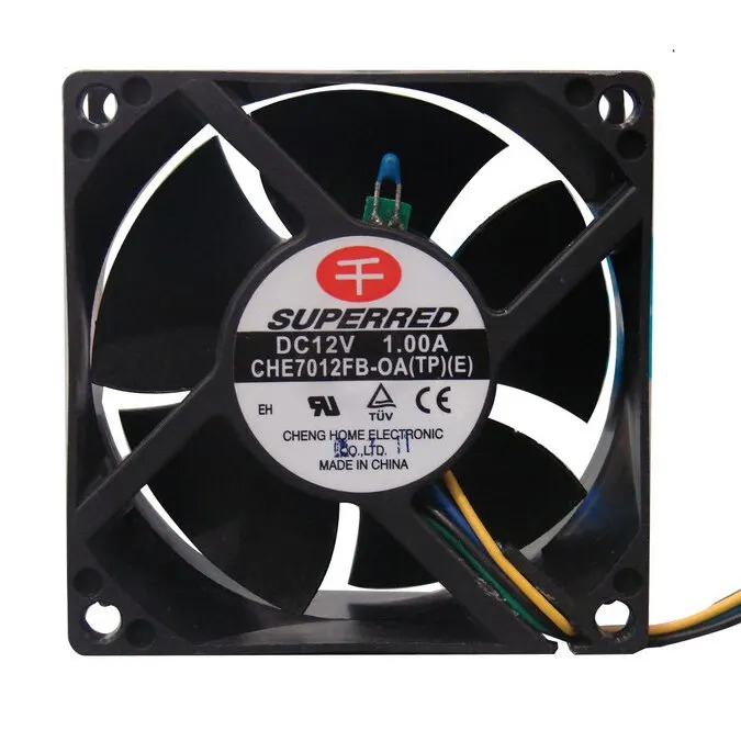 SUPERRED CHE7012FB-0ATPE70x70x38mm DC12V 1.00A 7038 변환기 냉각팬