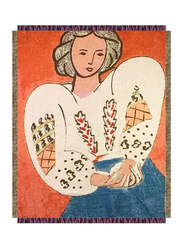 테피스트리 북유럽 무드 천 모던 배경 침실 호랑이 거실 그린 바지 세로형 130x160cm 없는 액세서리 포함 - 상세 이미지 5