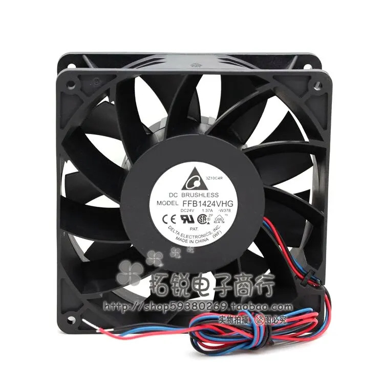 델타 Ffb1424vhg 14050 14cm 24V 1.37a 3선식 풍력 인버터 팬