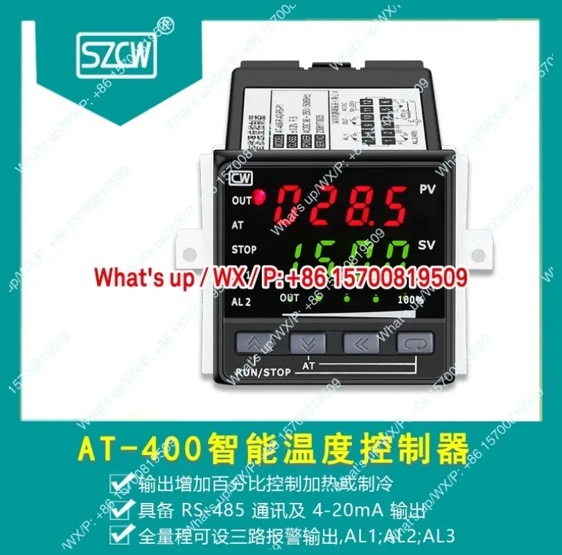 적가능AT-400 지능형 온도 조절기 K형 PT100 조절 디지털 디스플레이