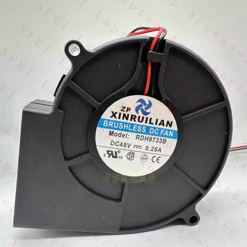 C XINRUILIAN 팬RDH9733B DC48V 0.25A 9733 9CM 2선 블로워 팬