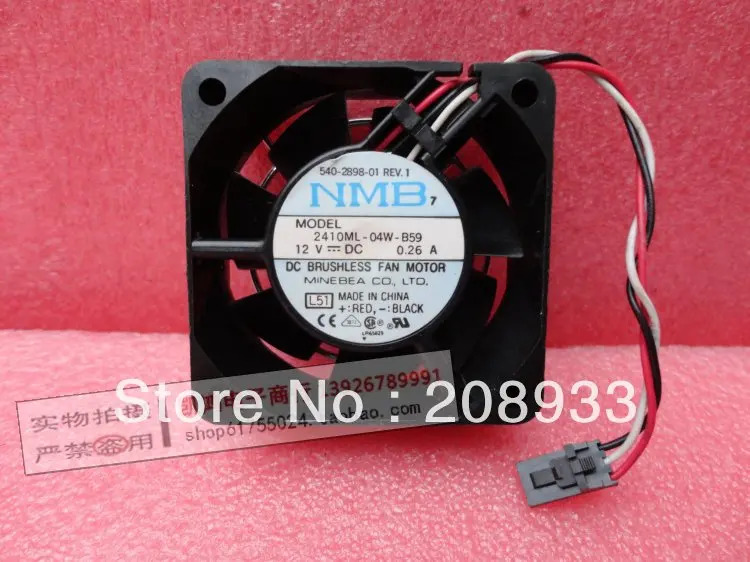 SUN 서버540-2898-01 2410ML-04W-B59 L51 12V 0.26A 6025 팬