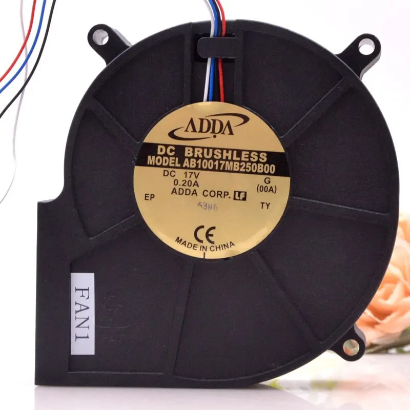 Adda Dc 12V-17v 17V DC 0.20a PWM 온도 제어 블로워 냉각 에어 기계 10cm AB10017MB250B00