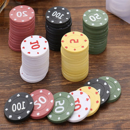 [올웨이즈마르쉐협력사]모두 카지노숫자칩세트 포커칩케이스 캠핑게임용품 숫자 포커칩 100p