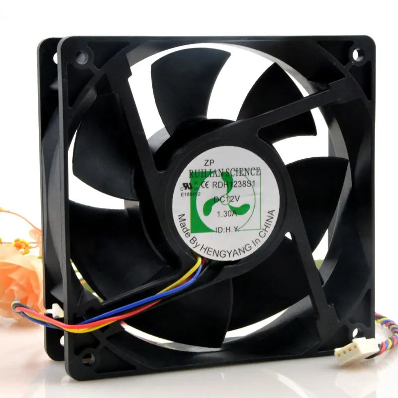 Ruiian RDH1238S1 12V 1.30a 12038 PC 케이스 전원공급장치 에어 속도 바람 팬 12CM