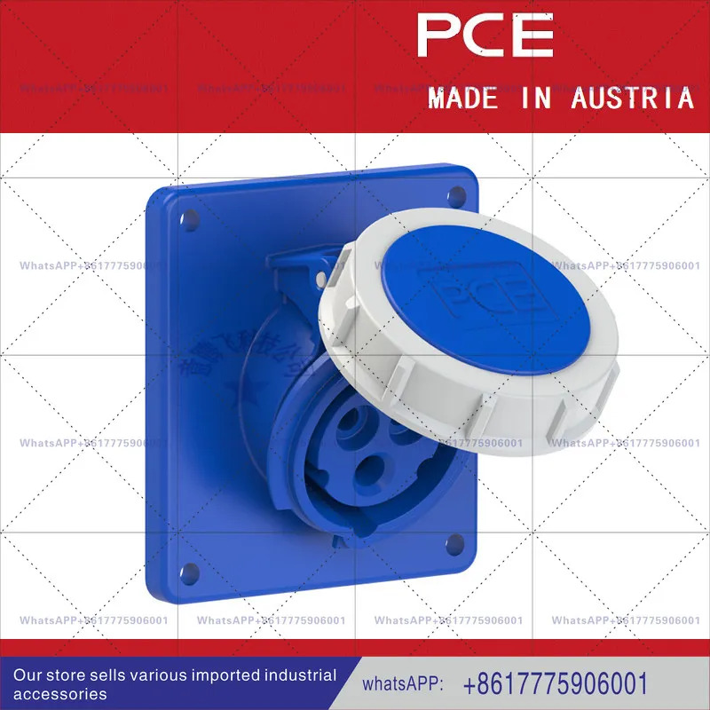 PCE 숨겨진 직선형 경사형 산업방수 소켓 220V-16A/32A-3 코어-IP67/4132-6
