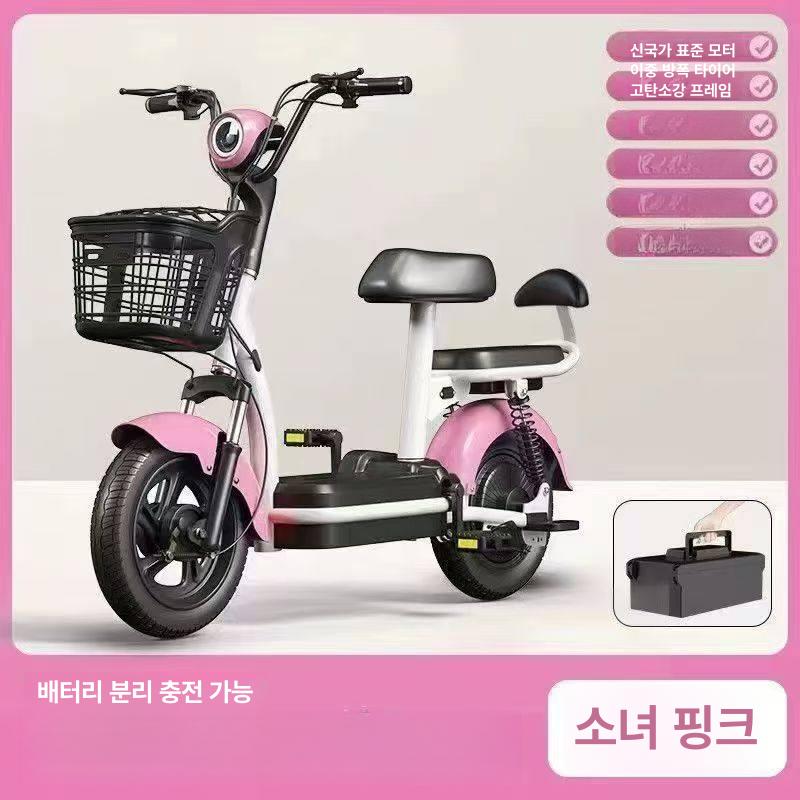 투잡 배달용 전기자전거 출퇴근 전동 펫바이크 장거리 블랙 98마일 48V - 상세 이미지 4