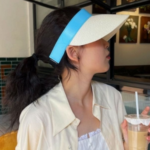 여성 돌돌이 모자 와이드챙 여름 썬 캡 휴대용 여행 - 상품 이미지