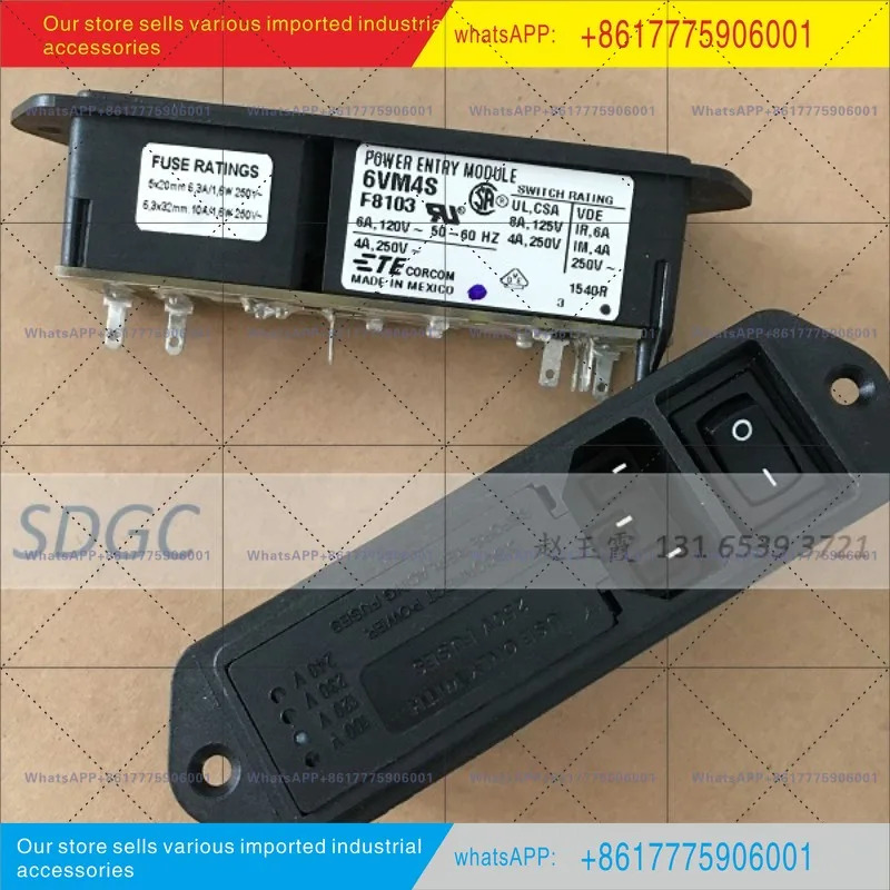 6VM4S F8103 전원 필터 6A 120V TE/Corcom