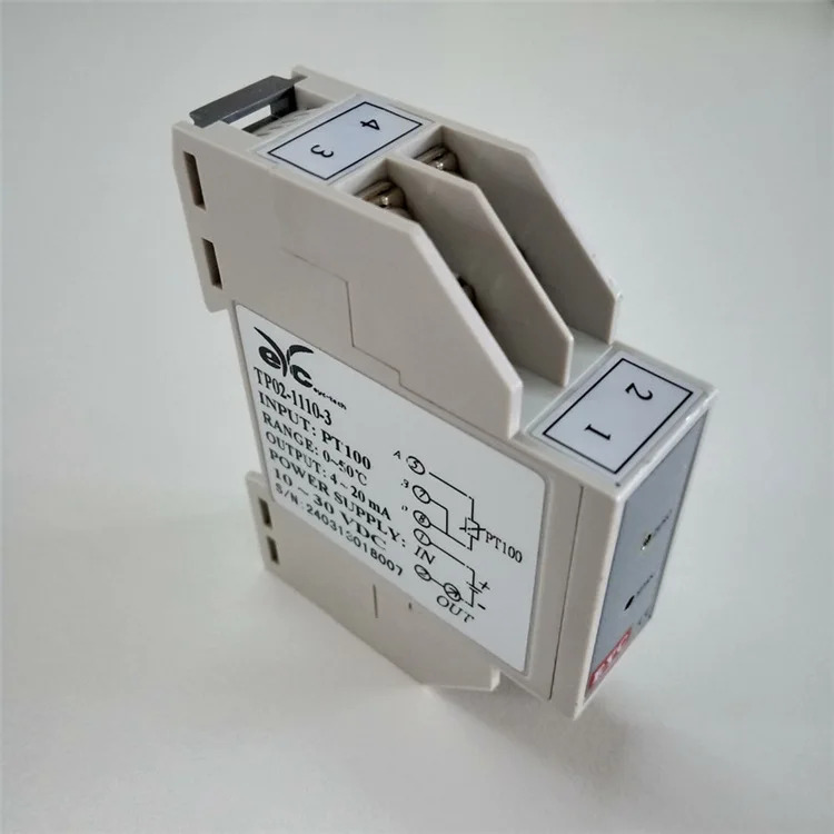 대만 EYC 온도 트랜스미터 TP02-1110-3 PT100 입력 0-50도 4-20MA