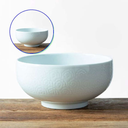 쌍문상회 지금 필요한 도자기 면기 우동기 라면 그릇 덮밥 조각목단 소 20cm 식기