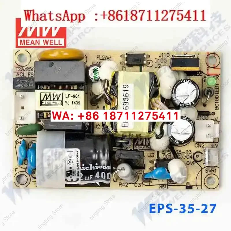 Mingwei EPS-35-27 35W 전원공급장치 27V1.3A 기판 PCB 베어 보드 DC 스위치 전압 조정기 대만