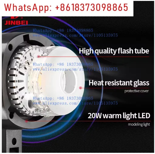 올인원 야외 플래시 HSS TTL 2.4G 무선 스튜디오 스트로브 상업HD-400 프로 400W LED 20W 모델링 램프